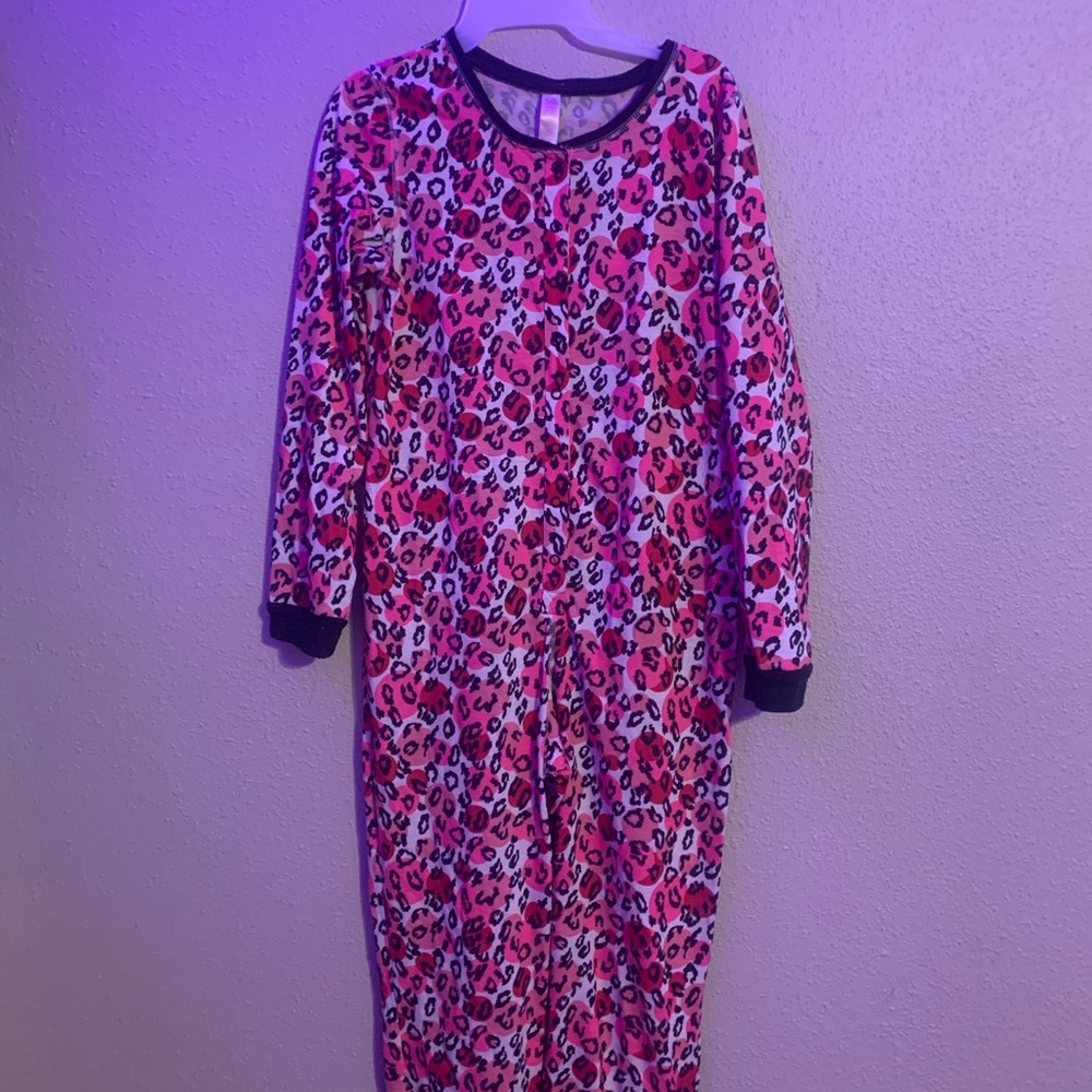 pink leopard print onesie